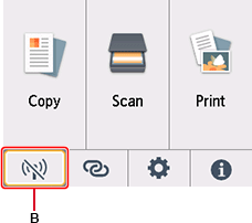 HOME screen: Select Network